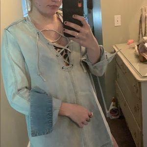 Free People denim tunic